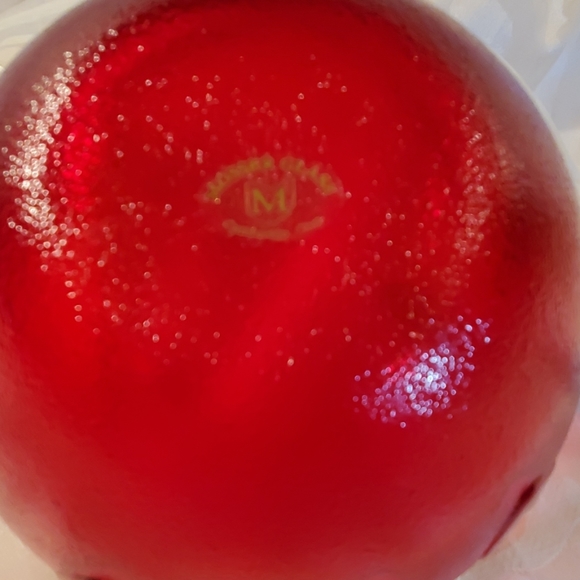 MOSSER GLASS Valentine Candy Dish, NWT VINTAGE red Glass - Picture 4 of 7